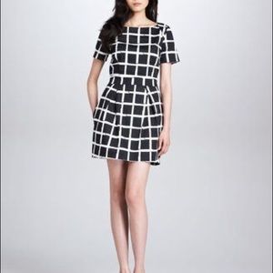 French connection white and Black windowpane dress